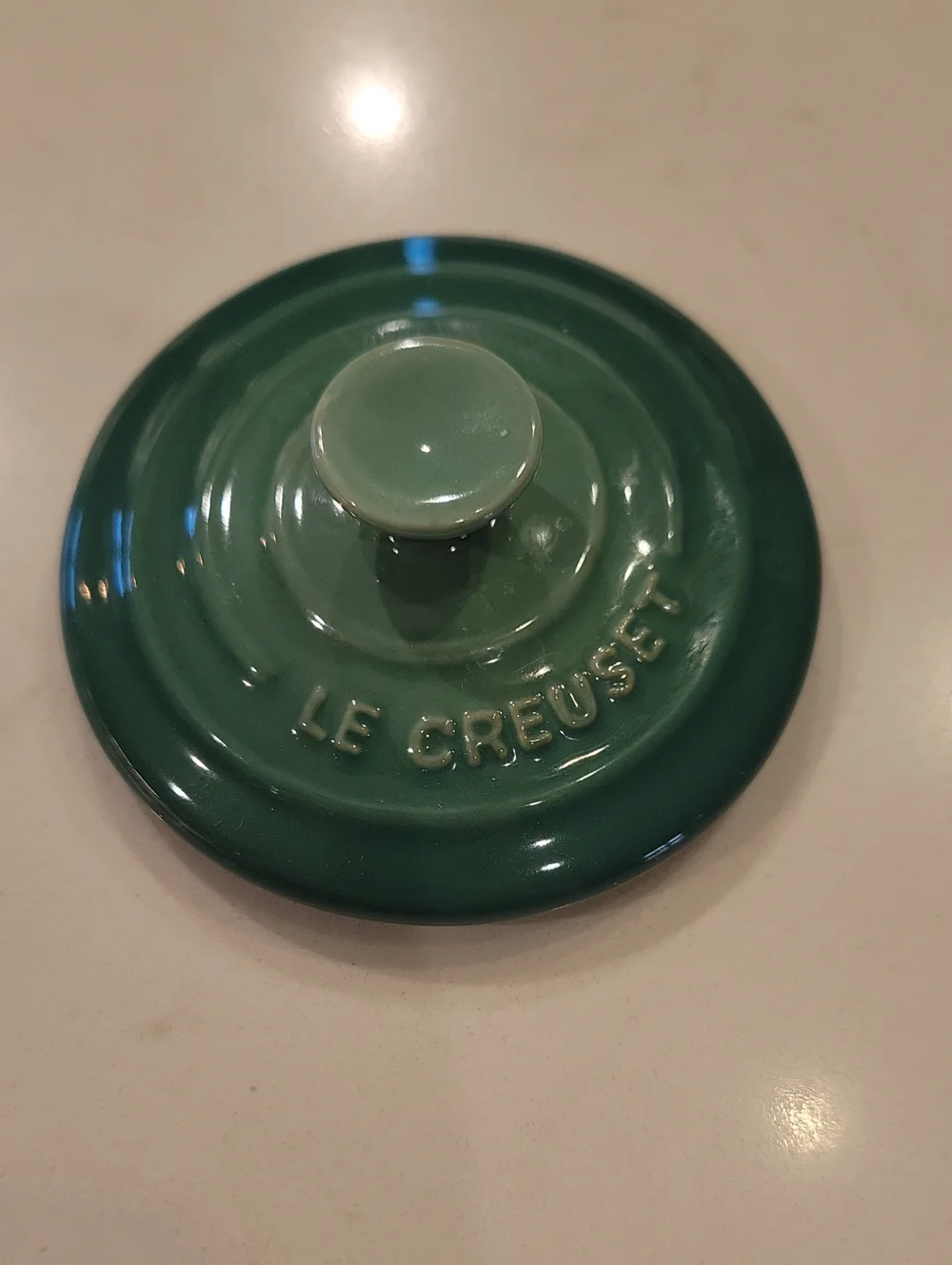 Le Creuset Fennel Green Replacement Lid with Raised Logo
